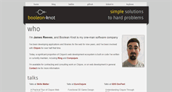 Desktop Screenshot of booleanknot.com